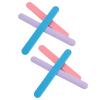6PCS Cosmetic Spoon, Silicone Wax Stick Nonstick Reusable Cosmetic Spatula Facial Stirring Rod for Hair Removal Mixing Sampling view 2