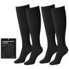 2 Pairs Medical Compression Socks for Women & Men 20-30 mmHg, Knee High Closed Toe Compression Stockings, Graduated Support Pressure Socks for Varicose Veins, Edema, Flight, Nursing