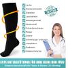 2 Pairs Medical Compression Socks for Women & Men 20-30 mmHg, Knee High Closed Toe Compression Stockings, Graduated Support Pressure Socks for Varicose Veins, Edema, Flight, Nursing view 2