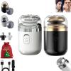 Capsule Razor, 2 in 1 Mini Portable Electric Shaver, Capsule Shaver with Rotary Nose Hair Trimmer, USB Rechargeable Waterproof Electric Razors, Enspiracle Mini Portable Electric Shaver for Men (2PC) view 1