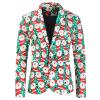 Foweknow Men's Christmas Suit Jacket Sporty Blazer Christmas Jumper Suit Jacket Festive Atmosphere Xmas Costume Fashionable Outdoor Jacket Streetwear, Green, M view 1
