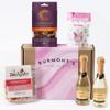 The Prosecco and Treats Hamper For Her - Two Small Prosecco, Cambrook Chocolate Orange Fruit & Nut Mix, Joe & Seph's Popcorn & Candy Kittens - Hamper Exclusive To Burmont's view 1