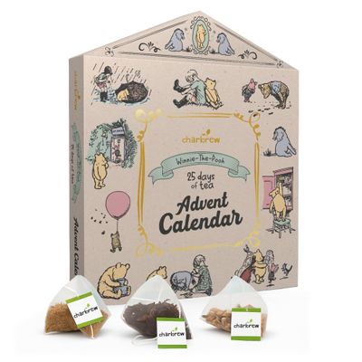 Charbrew 25 Days of Christmas Tea Advent Calendar - 25 Mesh Pyramid Teabags | 8 Assorted Classic, Herbal & Fruit Blends | Festive Christmas Countdown Gift for Tea Lovers