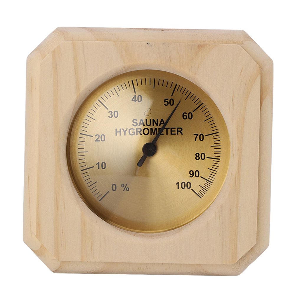 EVGATSAUTO Sauna Thermometer Hygrometer Wooden Thermometer and Hygrometer Wall-mounted Sauna Room Thermometer for Sauna and Steam Room