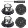 Klfte 2Pack Steel Wool Scrubber Set,Stainless Steel Scrubber with Stainless Steel Handle for Cleaning Dishes, Cast Iron, Stock Pots, Pans, Griddles, Grills view 1