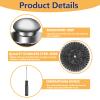 Klfte 2Pack Steel Wool Scrubber Set,Stainless Steel Scrubber with Stainless Steel Handle for Cleaning Dishes, Cast Iron, Stock Pots, Pans, Griddles, Grills view 4