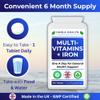 Multivitamins with Iron  180 Vegetarian Tablets (6-Month Supply) | Daily Energy, Immune Support & Overall Wellbeing for Men & Women | UK Made, GMP Certified view 3