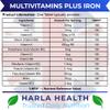 Multivitamins with Iron  180 Vegetarian Tablets (6-Month Supply) | Daily Energy, Immune Support & Overall Wellbeing for Men & Women | UK Made, GMP Certified view 4