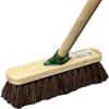 10 STIFF Broom Indoor with Wooden Handle Natural Bassine Bristles Sweeping Brush Durable Support Bracket Cleaning Any Surface Wooden Floor Decking Paving Slabs view 1