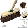 10 STIFF Broom Indoor with Wooden Handle Natural Bassine Bristles Sweeping Brush Durable Support Bracket Cleaning Any Surface Wooden Floor Decking Paving Slabs view 2