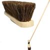 10 STIFF Broom Indoor with Wooden Handle Natural Bassine Bristles Sweeping Brush Durable Support Bracket Cleaning Any Surface Wooden Floor Decking Paving Slabs view 3