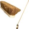 10 Soft Broom Indoor with Wooden Handle Natural Coco Bristles Sweeping Brush with Durable Support Bracket for Cleaning Any Surface Wooden Floor Decking and Paving Slabs view 3