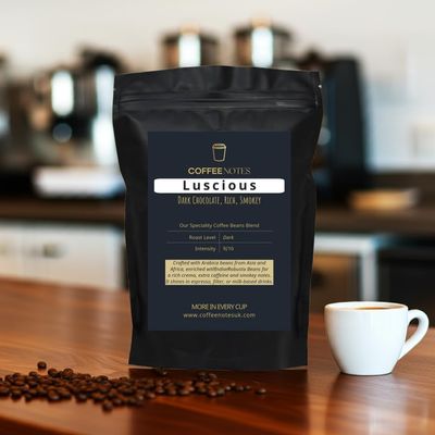 Coffee Notes Luscious Blend, Dark Chocolate, Rich & Smokey, Whole Coffee Beans, 1kg