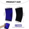 2Pairs Kids Ankle Support Brace Children Compression Socks Sports Elastic Support Sleeve Breathable Aching Feet and Heel Pain Relief Ligament Damage Protector for 5-12 Years Boy Girls (Black*Blue) view 4
