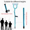 Ergonomic Underarm Crutches Lightweight Folding Crutches for Adults Adjustable Height, Supports up to 220lbs view 2