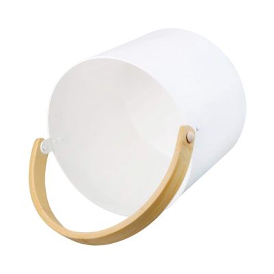 Aluminum Sauna Bucket and Ladle Set Portable, Ladle Sauna Barrel Sauna Bucket and Long Handle Ladle Cedar,Sauna Water Accessories,Bath Accessories Supplies Sauna Room