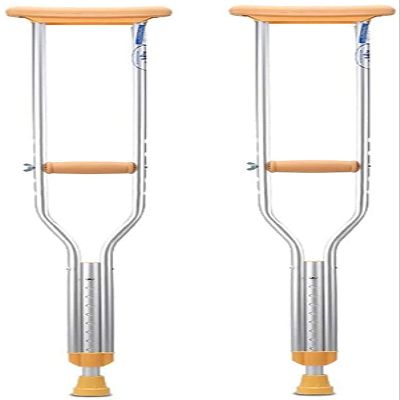 ALDDPWE Crutches for Adults Underarm Portable Height Adjustable Underarm Crutches Elderly reinforcing Thickening Crutches Slip Aluminum Great for Travel or Work (A M) Journey Keep it in mind