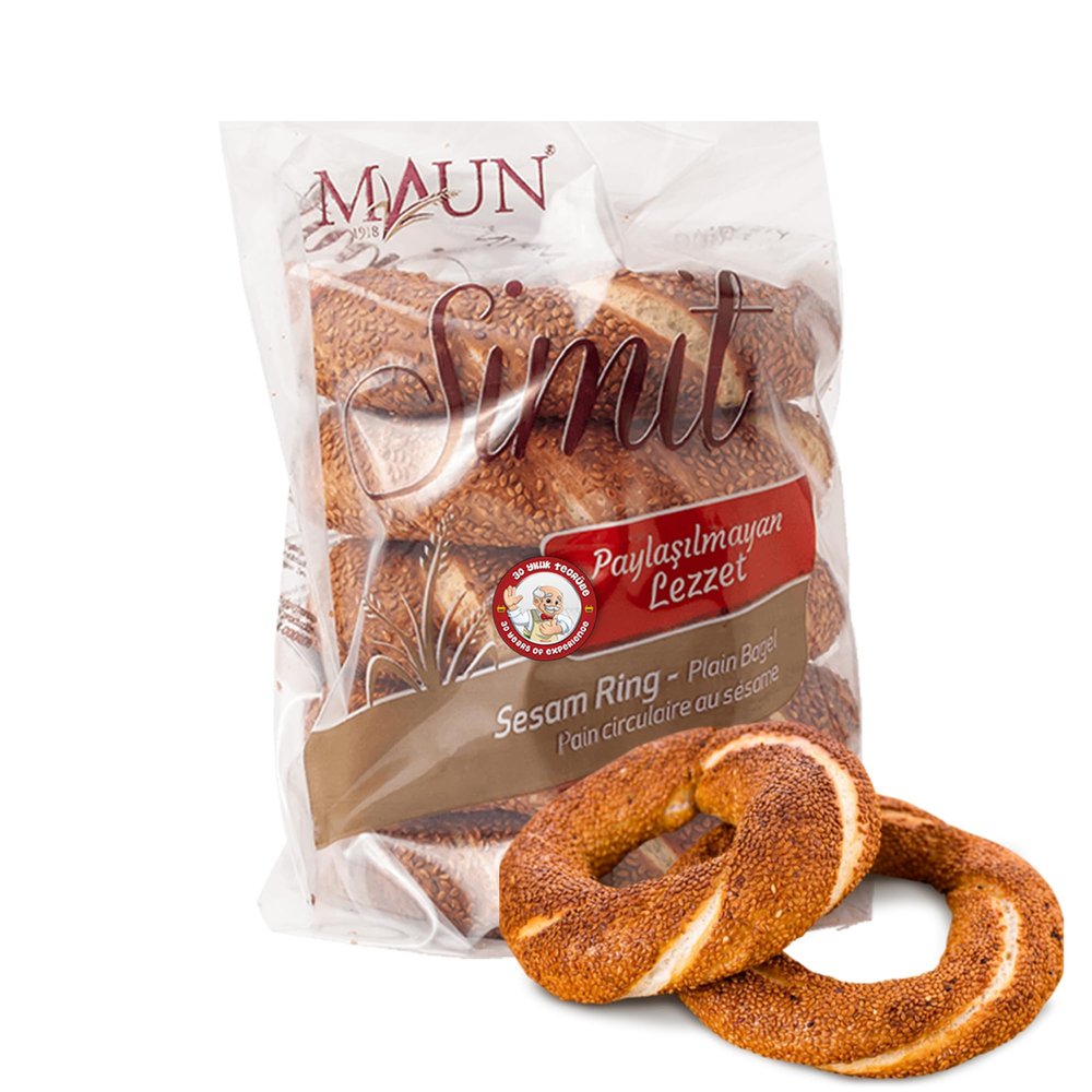 Maun 5 pcs Sesam Ring Simit Turkish Traditional Taste 5 adet Simit 550 Gr by TOM UK