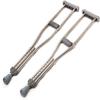 ALDDPWE Crutches for Adults Underarm Portable Thick Stainless Steel Tube Underarm Crutches Nine Gears Adjust Retractable Turn Great for Travel or Work (A M) Journey Keep it in mind view 1
