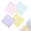 100 Pack Disposable Cocktail Napkins, 5 x 5 Inches, 2-Ply, Scalloped Edge, for Dinner Wedding Birthday Party Bridal Anniversary Reception Event (100, Streak Pink Green Yellow Blue) view 1