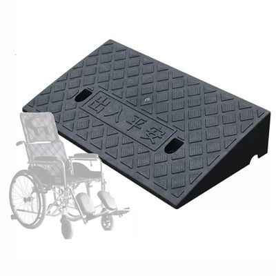 1" 2" 3" 4" 5" 6" 7" 8" Rise Threshold Ramp For Wheelchair Mobility, Heavy Duty Driveway Curb Ramps High Load, Non-Slip Kerb Ramps For Walker/Cart/Scooter(Black,49x22x5cm)