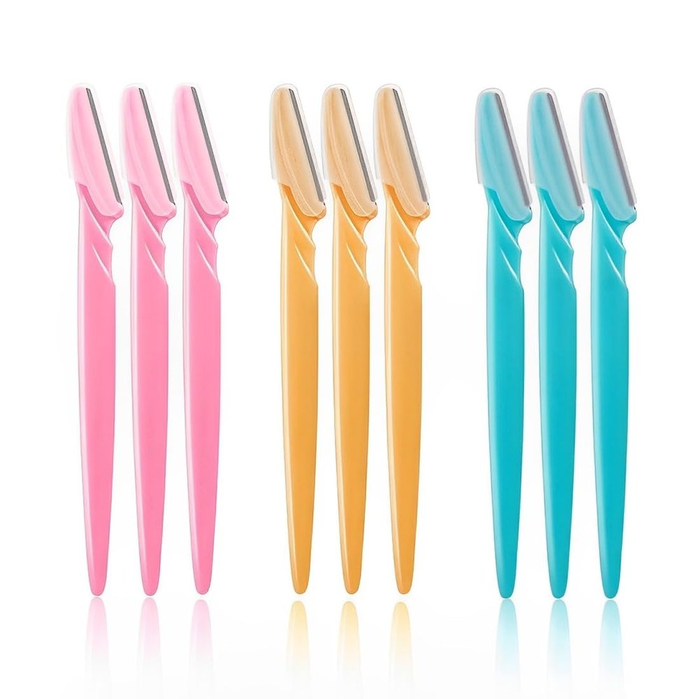 WeddHuis 9 Pieces Eyebrow Razor Face Razor for Women Eyebrow Shaper for Face Body Eyebrows Women Men