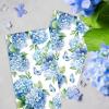 100Pcs Hydrangea Paper Napkins 3 Ply Watercolor Blue and White Floral Butterfly Disposable Absorbent Hand Towel Spring Pretty Flower Guest Dinner Napkin for Bridal Shower Bathroom Tea Party Supplies view 4