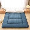 10cm Thick Floor Guest Bed Japanese Futon Mattress,Single/Twin/Queen/King Size Foldable Tatami Mat,Portable Roll Up Travel Camping Bed (Blue,180x200cm) view 1