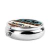 Horse Stripes Pattern Mini Round Pill Box, can be Put into Wallet, Pocket, Light and Convenient, 3 Compartment Pill Box, Portable Pill Box, view 3