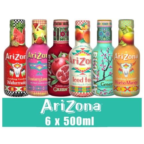 Arizona Tea Mix 6 Bundle from Random flavours by Serendib | Delicious Still Fruity Drink, No Artificial Flavours, No Artificial Preservatives