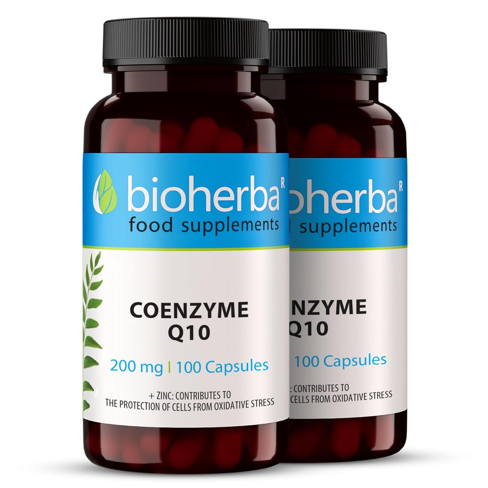 Coenzyme Q10 200 mg + Zinc  200 Capsules | Antioxidant and Cellular Support for Energy and Wellness by BIOHERBA