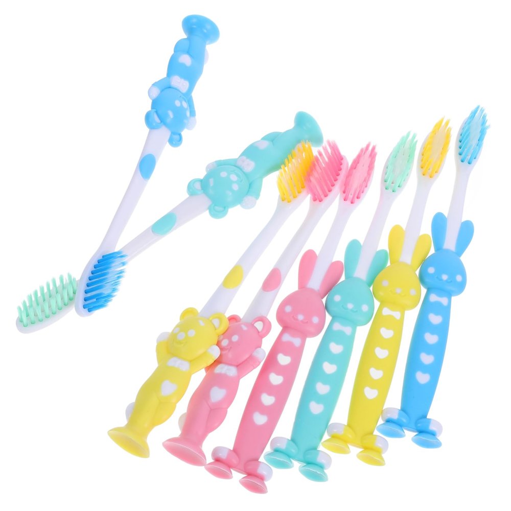 Didiseaon 32pcs Toothbrushes Boys and Girls Travel Toothbrush Kit Soft Bristles and Suction Cup Feet for Boys Girls