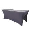 AMENGJ Beauty Couch Cover White/Black Stretch Rectangle Tablecloth Wedding Party Beauty Massage Hotel Birthday Elastic Table Cover Rectangular Table Cloth(Color 1) view 1