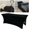 AMENGJ Beauty Couch Cover White/Black Stretch Rectangle Tablecloth Wedding Party Beauty Massage Hotel Birthday Elastic Table Cover Rectangular Table Cloth(Color 1) view 3