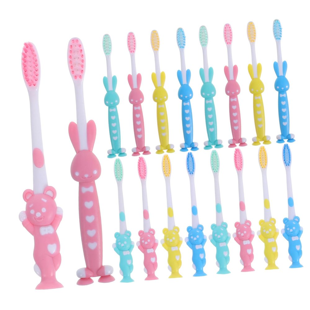FRCOLOR 32pcs Boys and Girls Toothbrushes Soft Bristle Cartoon Toothbrush Bulk for Boy Girl's Oral Care and Girls Mouth
