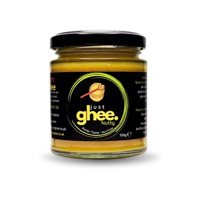 Just Ghee  Nutty Bengali Ghee | No Nuts | Premium Authentic Cow Ghee | Grass-Fed Cows | Rich Taste | High Smoke Point | Nutrient-Rich | Vegetarian | Ayurvedic Benefits | 150g