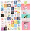 DIYEAH Motivational Bento Box Cards for Boys and Girls Inspirational Lunch Box Note Cards 60pcs with Bright Colour Printed Paper and Adorable Illustrations for School and Everyday Use view 1
