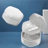 Samuliy Denture Case, Denture Container, Storage Box for Braces, Mouth Guard Case, Denture Holder, Three-Layer Travel Holder, Portable Cleaning Container for Mouth Guard, Prosthesis view 3
