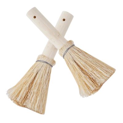 Garneck 2pcs Tawashi Brush Kitchen Scrubbing Brush, Coconuts Fibre Dish Scrubber with Solid Wood Handle, Gentle on Cookware, Oil-resistant Bristles for Dishes, Pots and Pans
