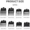 8 PCS Hair Clipper Guards, 8 Sizes Hair Clipper Guards Combs Replacement Hair Clippers Attachment for Most Clippers Trimmers, for Adults, Children, Pets view 4