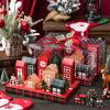 Empty Countdown Calendar Boxes Beautiful Ribbon Christmas House Shape view 3