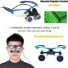 ZYHSIJOBASS Headband Magnifier, Handheld Digital Magnifier, 3.5X 420mm Dental Surgery Magnifying Glass, Binocular Loupe,handsfree Headband Magnifier, with Led Headlights,with Handy Carry Case view 3