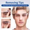 Beauty7 Mens Sword Eyebrow Wax Strips For Sensitive Skin, Unibrow Cold Wax Facial Hair Removal 24 Strip with 4 Cleaner Oil Wipes view 4