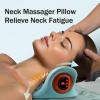 2024 New Hugterra Neck Massager Relaxer, Neck and Shoulder Massager with Heat, 26 Ergonomic Angle, 3 Heating Modes, Portable Shiatsu Massage Pillow view 3