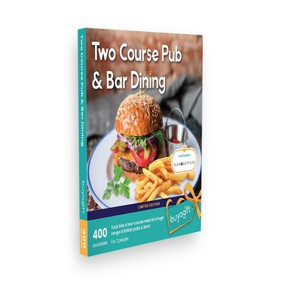 Buyagift 2-Course Pub Dining Experience Box for 2 Savour Traditional British Fare at Cosy Pubs Across the UK