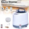 4L Sauna Steamer Pot for with Thermostat, 2000W Portable Portable Fumigation Machine with Remote Control and Timer, Sauna Generator Large Wooden Barrel Steam Sauna Rooms, Body Therapy Steamer view 3