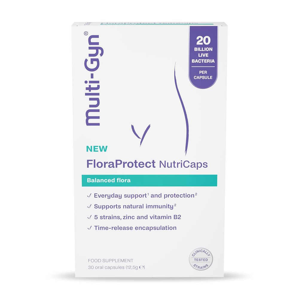 Multi-Gyn FloraProtect NutriCaps - Gut Health & Balanced Flora with 20 Billion CFU per Capsule - Support Women's Intimate Flora and Natural Immunity with 5 Clinically Tested Strains