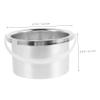 Beaupretty Wax Warmer Replacement Dish 105mm Inner Diameter Aluminum Alloy Pot for Wax Machine Warmer Secure Usage Multipurpose Silver view 2