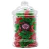 BUMBLEDUKES CHRISTMAS SWEETS JAR: STRAWBERRY FLAVOUR CANDY CANE SHAPED FROSTED JELLIES VICTORIAN STYLE CANDY JAR XMAS SWEET GIFT view 1