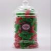 BUMBLEDUKES CHRISTMAS SWEETS JAR: STRAWBERRY FLAVOUR CANDY CANE SHAPED FROSTED JELLIES VICTORIAN STYLE CANDY JAR XMAS SWEET GIFT view 3